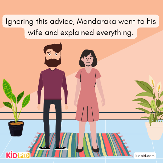 Weaver explains the tree-spirit’s offer to his wife and waits for her suggestion.