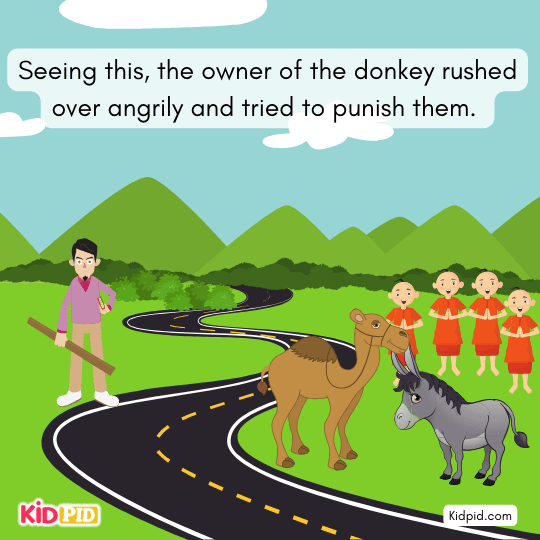 Friends see a leaf floating in a river and foolishly think it can carry a man across.