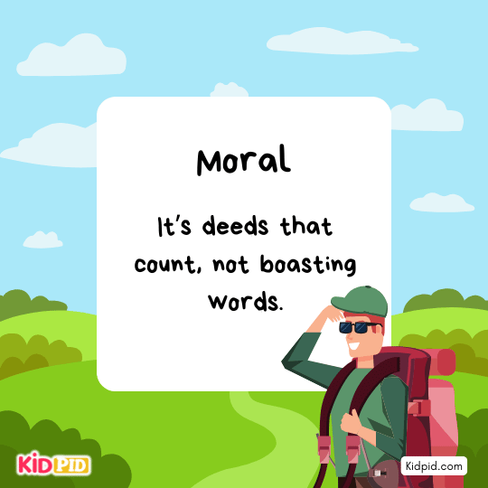 It’s deeds that count, not boasting words, teaching kids truth, humility, and real actions.