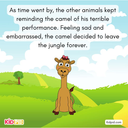 Jealousy leads the camel to negative consequences in this kids’ moral story.