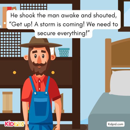 Night falls as fierce wind howls from offshore moral story