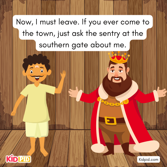 If you ever come to the town, just ask the sentry at the southern gate about me. - The Great Horseman story for kids