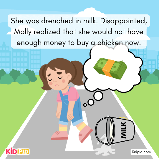 Molly explains she spilled the milk because she was daydreaming too much.
