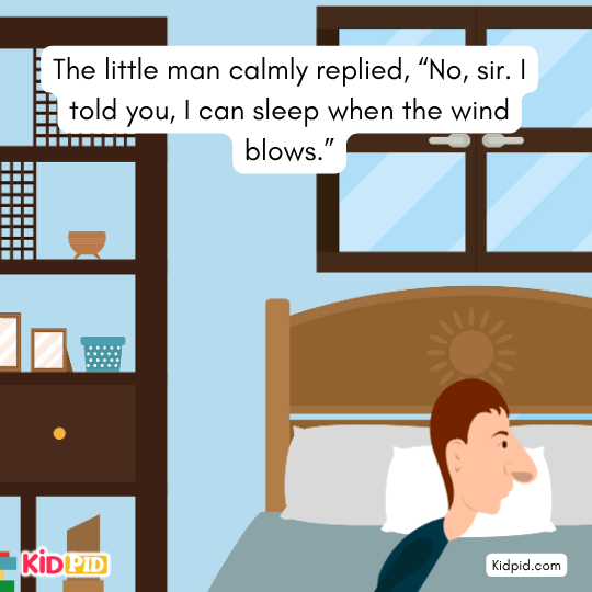 Farmer wakes man alarmed prepares for storm kids story