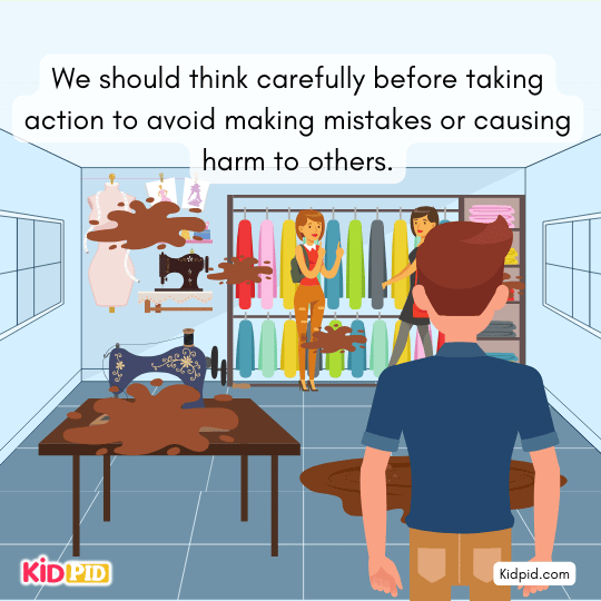 Ruined beautiful clothes and dresses in tailor’s shop after being splashed with mud.