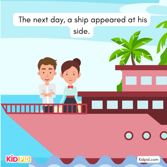 Ship appearing magically next morning life lesson about answered prayers