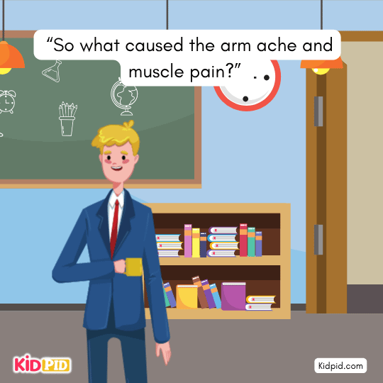 So what caused the arm ache and muscle pain?”