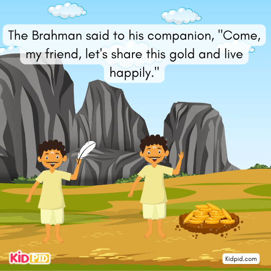 He meets a strange man with a spinning wheel fixed on his head.