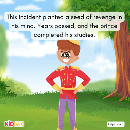 The event filled him with revenge. Years later, he finished studies - Short story 