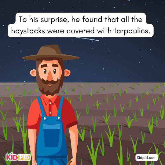 Farmer runs outside to prepare for storm moral story