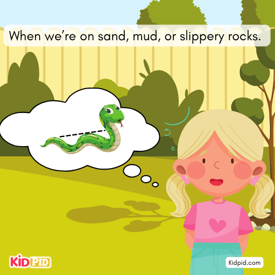 Snake movement on sand, mud, and slippery rocks explained.