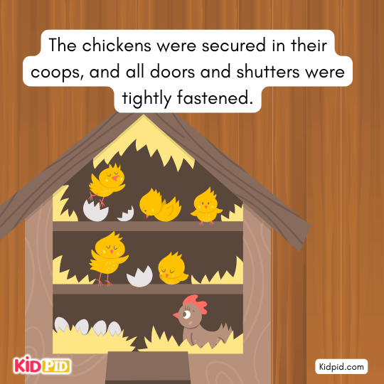 Cows safely in barn during storm kids moral story