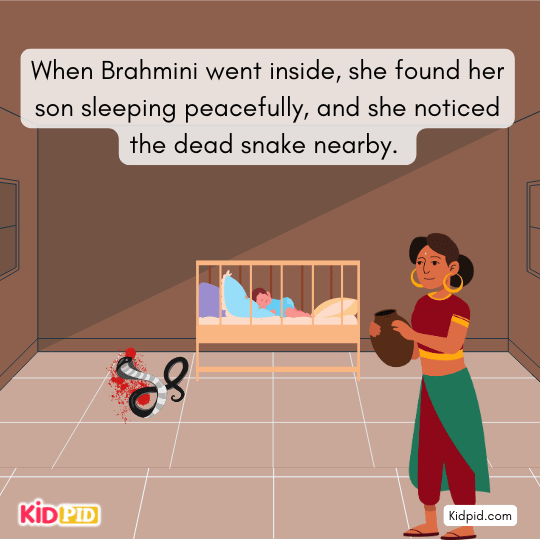 Shocked and heartbroken, Brahmini regrets her impulsive action.