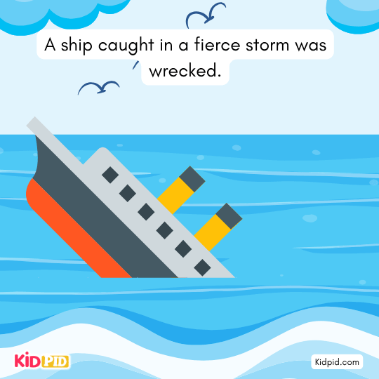Ship caught in fierce ocean storm moral story for kids about faith and courage