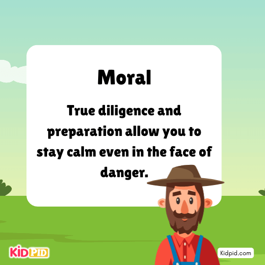 Moral lesson image true diligence and preparation ensure calm