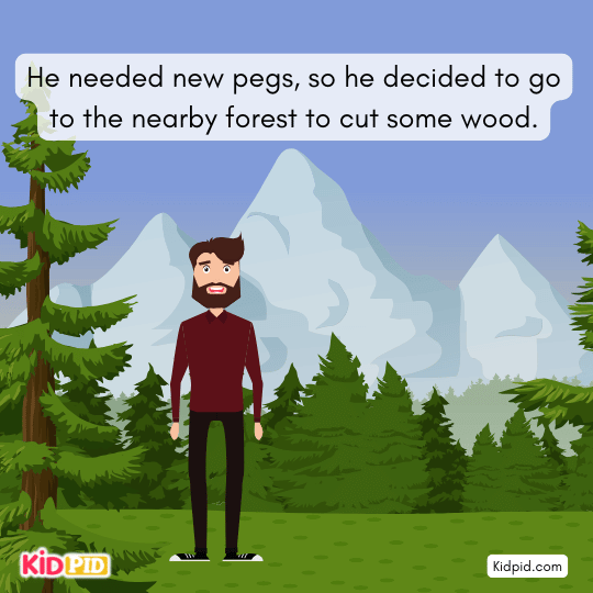 Mandaraka decides to visit the nearby forest to cut wood for new weaving machine pegs.