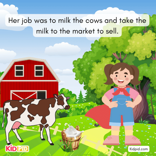 Molly milking cows and preparing fresh milk to sell at the market