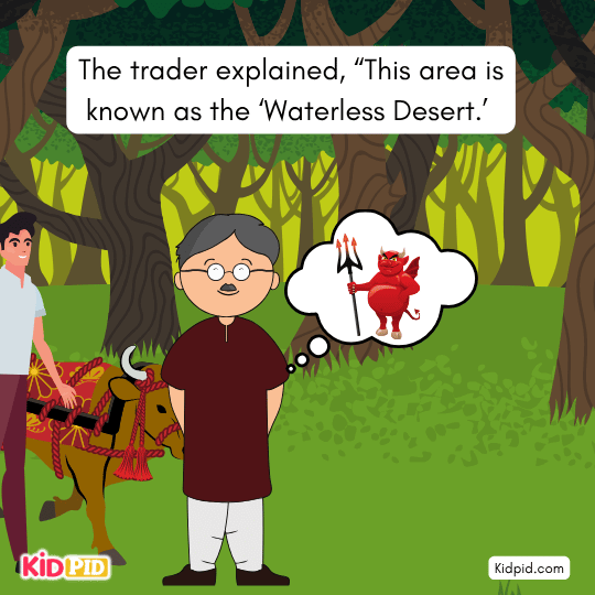 Trader exposing the devil’s trick to his men — picture showing truth, awareness, and teamwork in story.