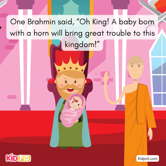 Priest advises king to marry off the princess and avoid looking at her until then.