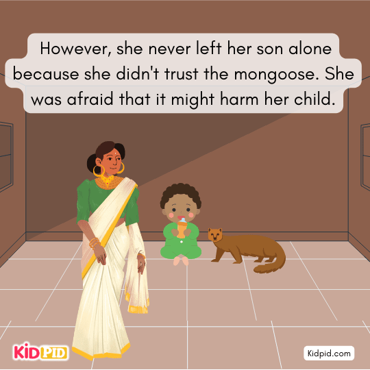 Brahmini tells her husband she is going to fetch water from the lake.