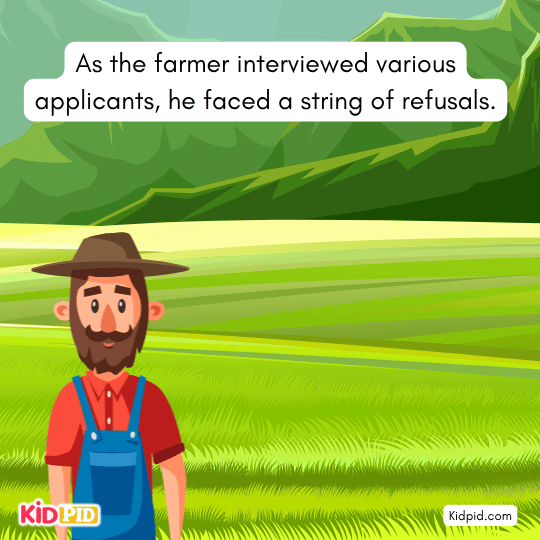 Applicants hesitant to work on dangerous farm life lesson 