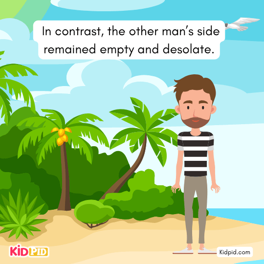 Second man’s side empty showing difference between selfish and selfless prayer