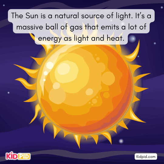 The Sun as a natural source of light and heat energy, shining brightly in space – solar energy concept for children 