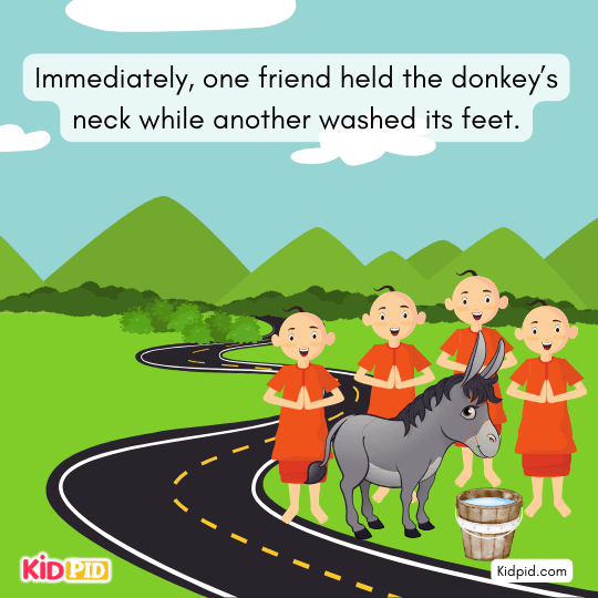 A camel appears, and the Brahmins mistakenly believe it represents righteousness.