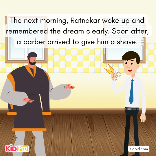 Sadhu instructs Ratnakar to strike him on the head in the morning to turn him into gold.