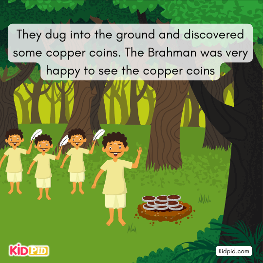 Friends dismiss copper, but the first Brahman chooses contentment and stays.