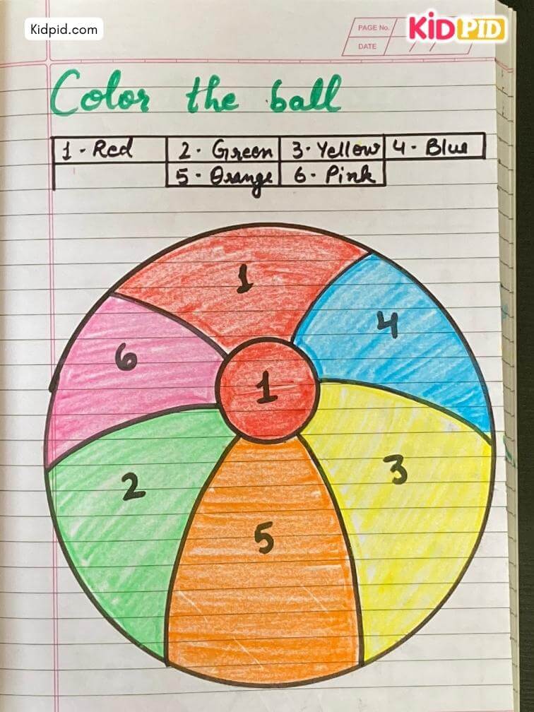Number-Based Ball Coloring Activity for Preschool Kids
