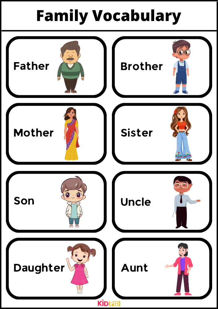 Family Vocabulary - Words With Pictures Book