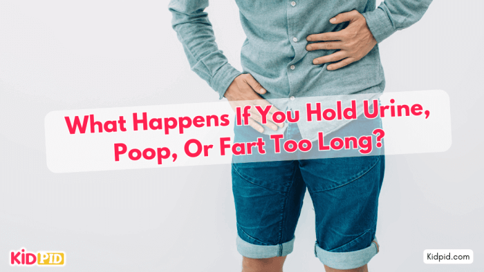 What happens if you hold urine, poop, or fart too long?