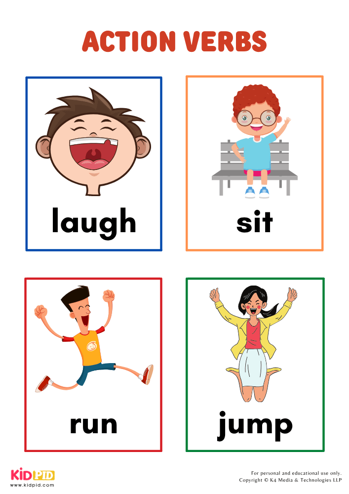 Action Verbs Book for Kids 1