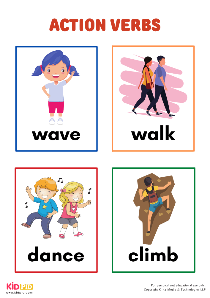 Action Verbs Book for Kids 2