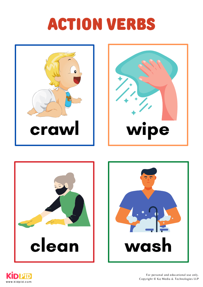 Action Verbs Book for Kids 3