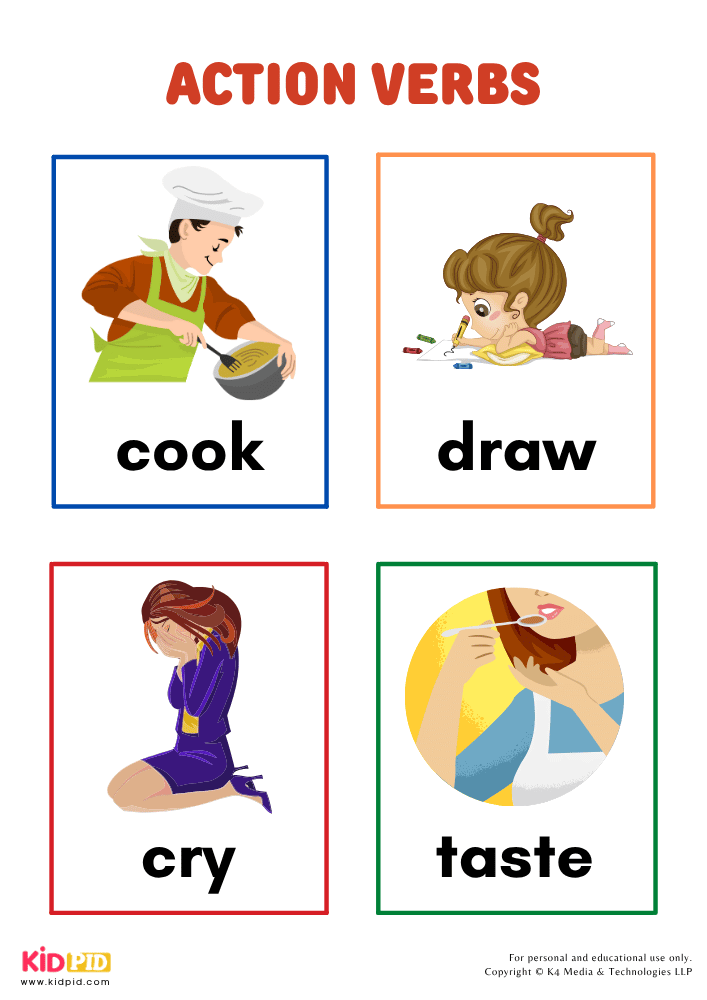 Action Verbs Book for Kids 4