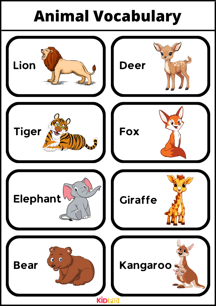 Animal Vocabulary - Words With Pictures Book
