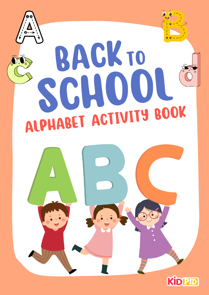 Back to School Alphabet Activity Book First Cover Page