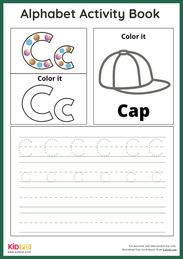 Cap - Alphabet Activity Book