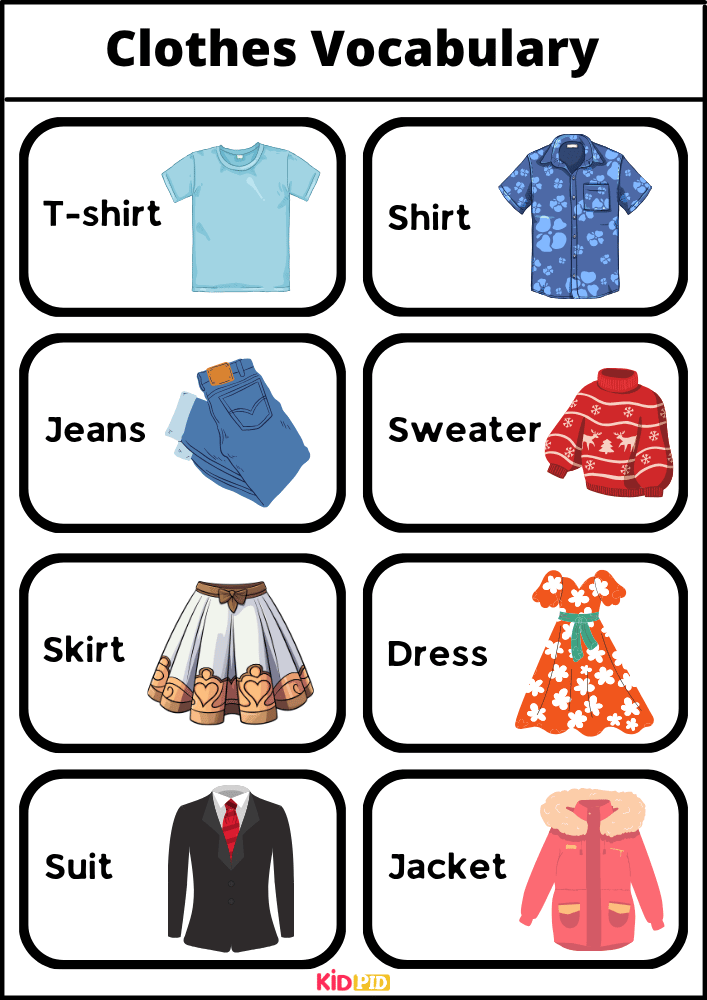 Clothes Vocabulary - Words With Pictures Book
