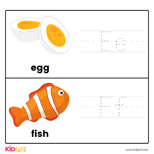 Ee & Ff - Trace Letters Workbook