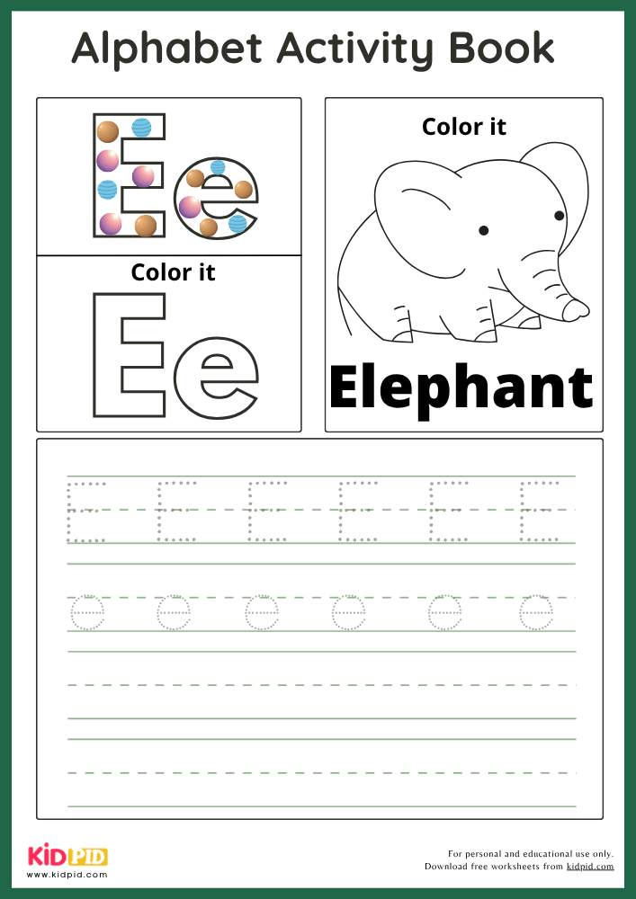 Elephant - Alphabet Activity Book