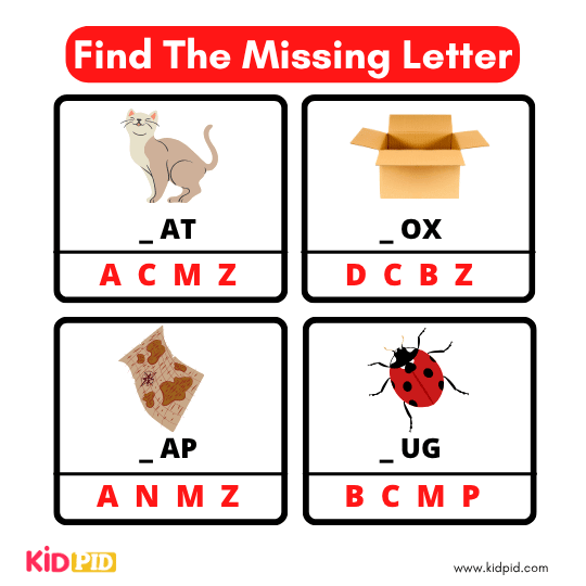 Find The Missing Alphabet 1
