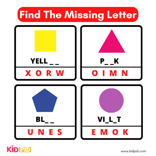 Find The Missing Alphabet 10
