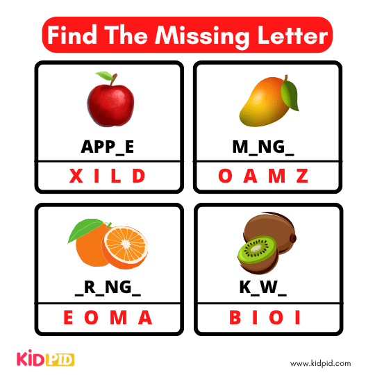 Find The Missing Alphabet 19