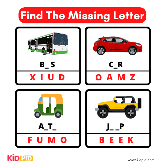 Find The Missing Alphabet 21