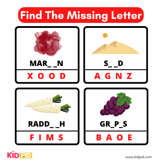 Find The Missing Alphabet 31