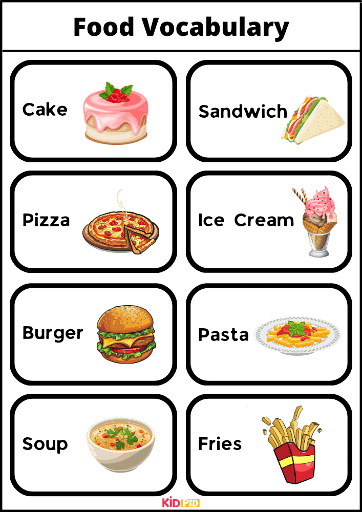 Food Vocabulary - Words With Pictures Book