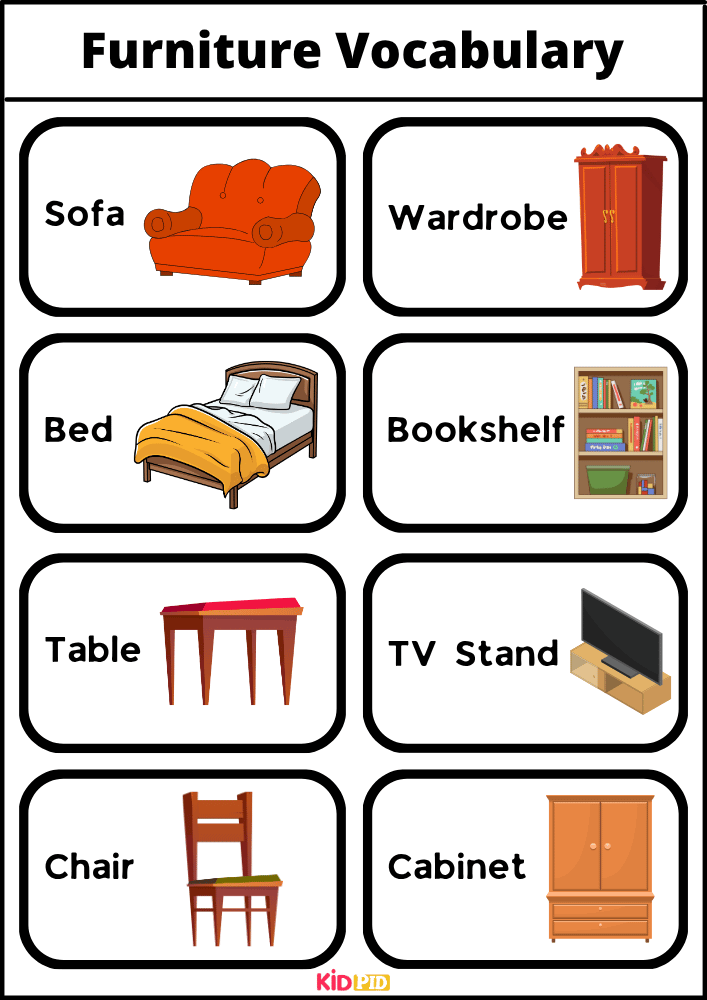 Furniture Vocabulary - Words With Pictures Book